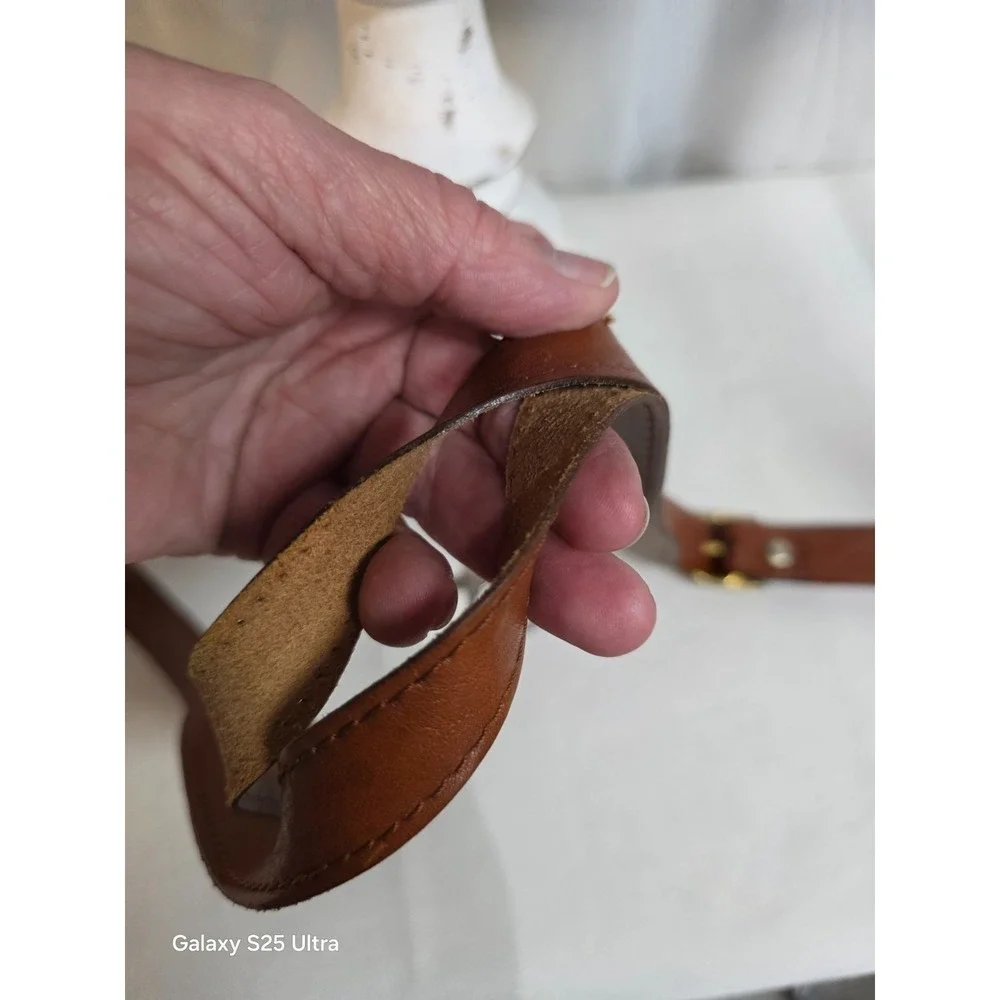 Italian‎ Made Vintage Jacobson's Leather Crossbody Brown Minimalist Luxury